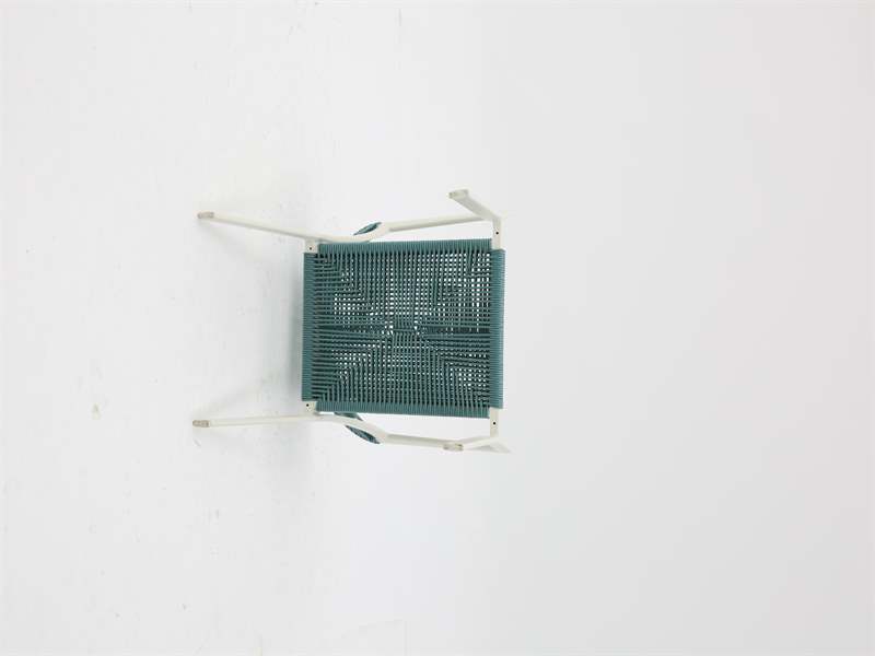 SILLA CON BRAZOS APPELTON ALUMINIO BLANCO  Y TRENZADO AQUA