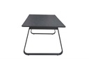 Mesa de comedor Babylon 220X100CM Aluminio antracita y cristal gris Oscuro