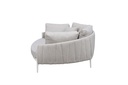 Daybed Attica aluminio blanco y textil gris claro.