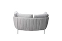 Daybed Attica aluminio blanco y textil gris claro.