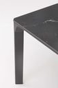 Mesa de comedor Boori 200x90 alu antracita top sint. Negro
