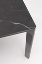 Mesa de comedor Boori 200x90 alu antracita top sint. Negro