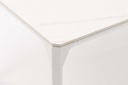 Mesa de comedor Boori 200x90 alu blanco y top sint. Blanco
