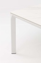 Mesa de comedor Boori 200x90 alu blanco y top sint. Blanco