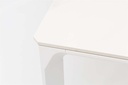 Mesa de comedor Boori 200x90 alu blanco y top sint. Blanco
