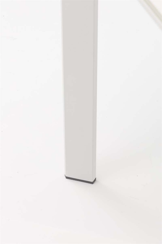 Mesa de comedor Boori 200x90 alu blanco y top sint. Blanco