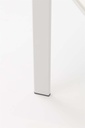 Mesa de comedor Boori 200x90 alu blanco y top sint. Blanco