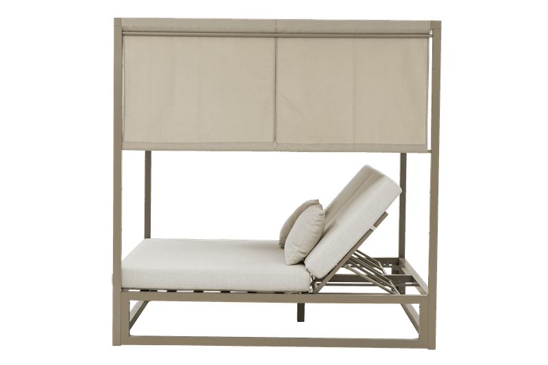 Daybed Edna Aluminio taupe y textil beige
