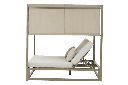 Daybed Edna Aluminio taupe y textil beige