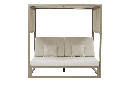 Daybed Edna Aluminio taupe y textil beige