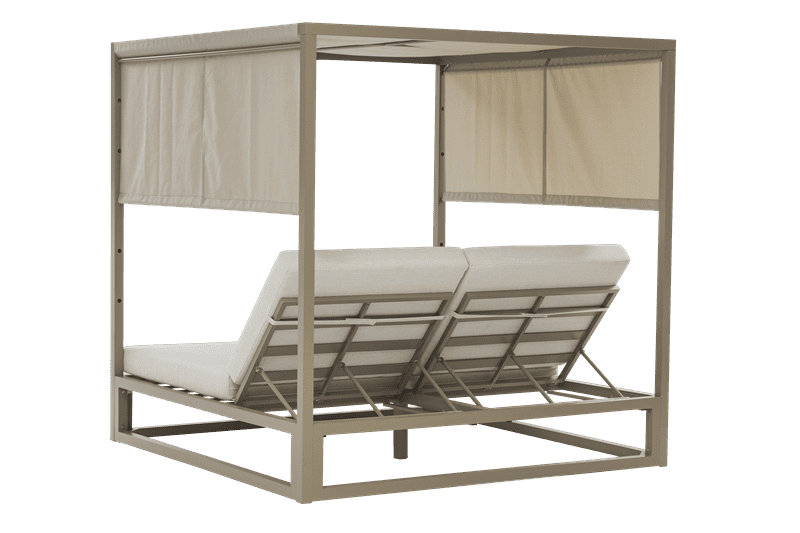 Daybed Edna Aluminio taupe y textil beige