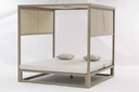 Daybed Edna Aluminio taupe y textil beige
