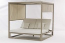 Daybed Edna Aluminio taupe y textil beige