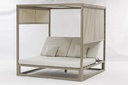 Daybed Edna Aluminio taupe y textil beige