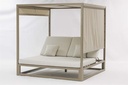 Daybed Edna Aluminio taupe y textil beige
