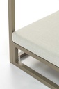 Daybed Edna Aluminio taupe y textil beige