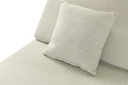 Daybed Edna Aluminio taupe y textil beige