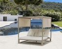Daybed Edna Aluminio taupe y textil beige