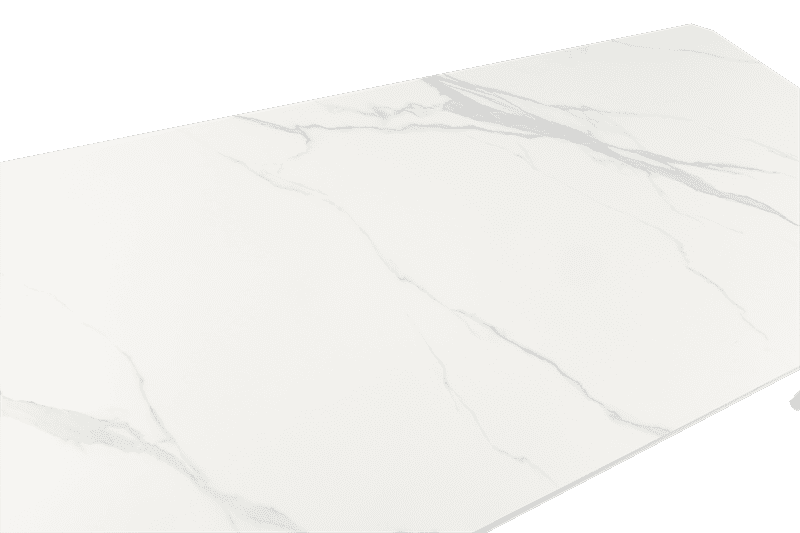 Mesa de comedor Irvine 220x100cm aluminio blanco Top ceramico blanco