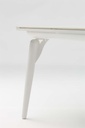 Mesa de comedor Irvine 220x100cm aluminio blanco Top ceramico blanco