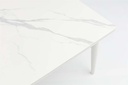 Mesa de comedor Irvine 220x100cm aluminio blanco Top ceramico blanco