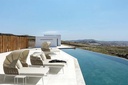 Daybed Irvine Aluminio blanco. Cuerda taupe cojin  beige. Top en textil beige claro.