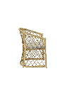 SILLA CON BRAZOS MADISON ALUMINIO EFECTO MADERA Y TRENZADO NATURAL