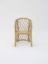 SILLA CON BRAZOS MADISON ALUMINIO EFECTO MADERA Y TRENZADO NATURAL