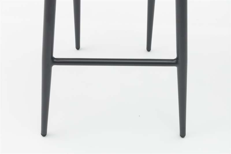 Sillon para barra de bar meridian aluminio antracita cuerda antracita y cojin gris  medio