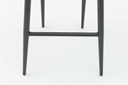 Sillon para barra de bar meridian aluminio antracita cuerda antracita y cojin gris  medio