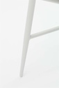 Sillon para barra de bar meridian aluminio blanco cuerda greige y textil greige