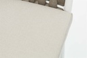 Sillon para barra de bar meridian aluminio blanco cuerda greige y textil greige