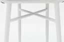 Sillon para barra de bar meridian aluminio blanco cuerda greige y textil greige