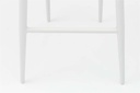 Sillon para barra de bar meridian aluminio blanco cuerda greige y textil greige