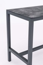Mesa alta bar Meridian 130x70cm alu antracita cristal ceram. Gris antracita.
