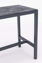 Mesa alta bar Meridian 130x70cm alu antracita cristal ceram. Gris antracita.