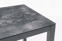 Mesa alta bar Meridian 130x70cm alu antracita cristal ceram. Gris antracita.