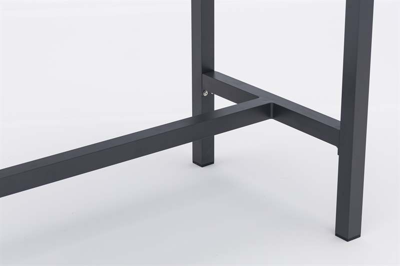 Mesa alta bar Meridian 130x70cm alu antracita cristal ceram. Gris antracita.