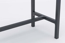 Mesa alta bar Meridian 130x70cm alu antracita cristal ceram. Gris antracita.