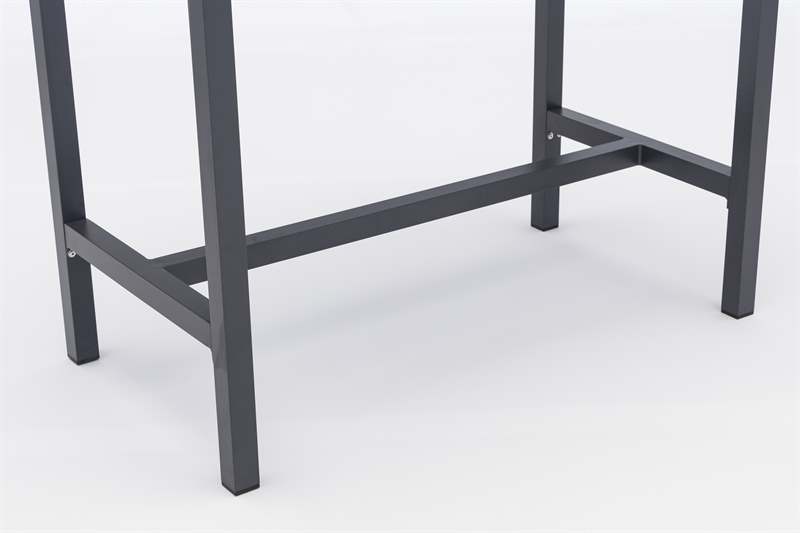 Mesa alta bar Meridian 130x70cm alu antracita cristal ceram. Gris antracita.
