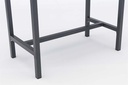 Mesa alta bar Meridian 130x70cm alu antracita cristal ceram. Gris antracita.