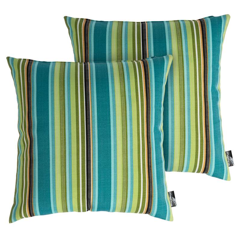 Cojin decorativo 45x45x12CM  multicolor rayas.