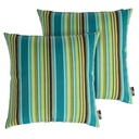 Cojin decorativo 45x45x12CM  multicolor rayas.