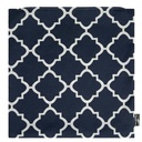 Cojin decorativo 45x45x12CM  Estampado azul marino/blanco