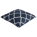 Cojin decorativo 45x45x12CM  Estampado azul marino/blanco