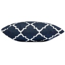 Cojin decorativo 45x45x12CM  Estampado azul marino/blanco