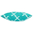 Cojin decorativo 45x45x12CM  Estampado turquesa/blanco