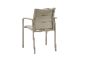 Sillon de comedor ORICK aluminio taupe y textileneTaupe.