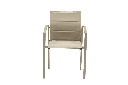 Sillon de comedor ORICK aluminio taupe y textileneTaupe.