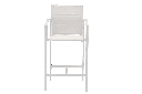 Sillon para barra de bar ORICK aluminio blanco y textil blanco